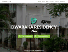 Tablet Screenshot of hoteldwarakaresidency.com